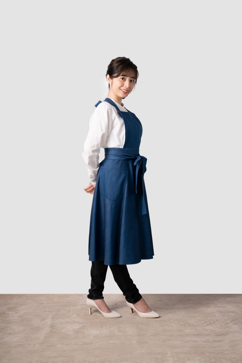 【新品未開封品】Mother ネイビーエプロン フリーサイズ ワンピース風エプロン（6.5oz マチュピチュデニム） – Cerisiers(セリジェ)
